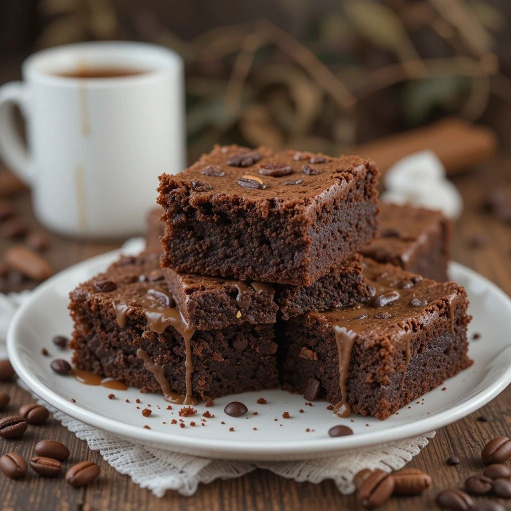 Homemade Double Chocolate Coffee Brownie