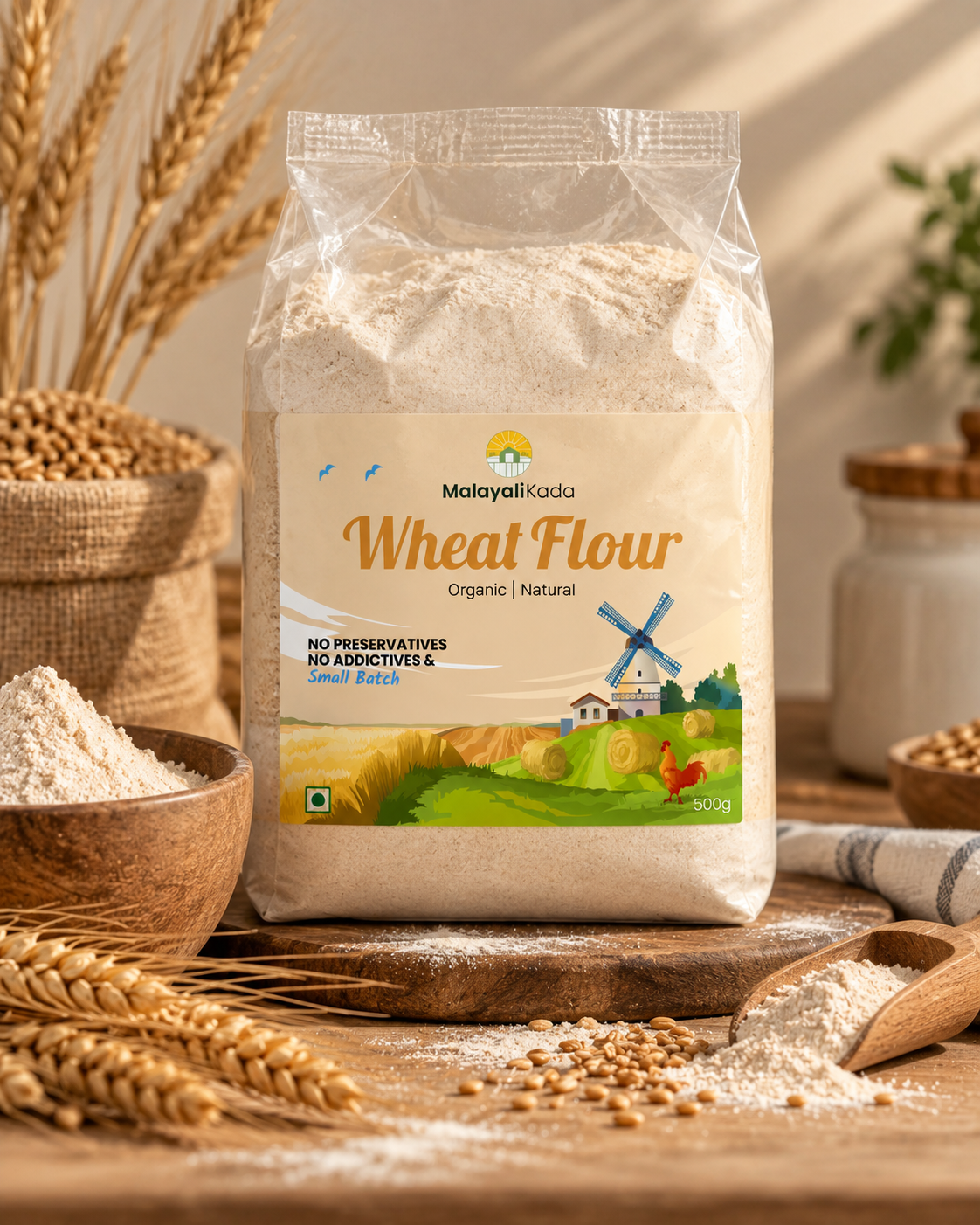 Organic Wheat Flour (Stone-Ground) - 500g