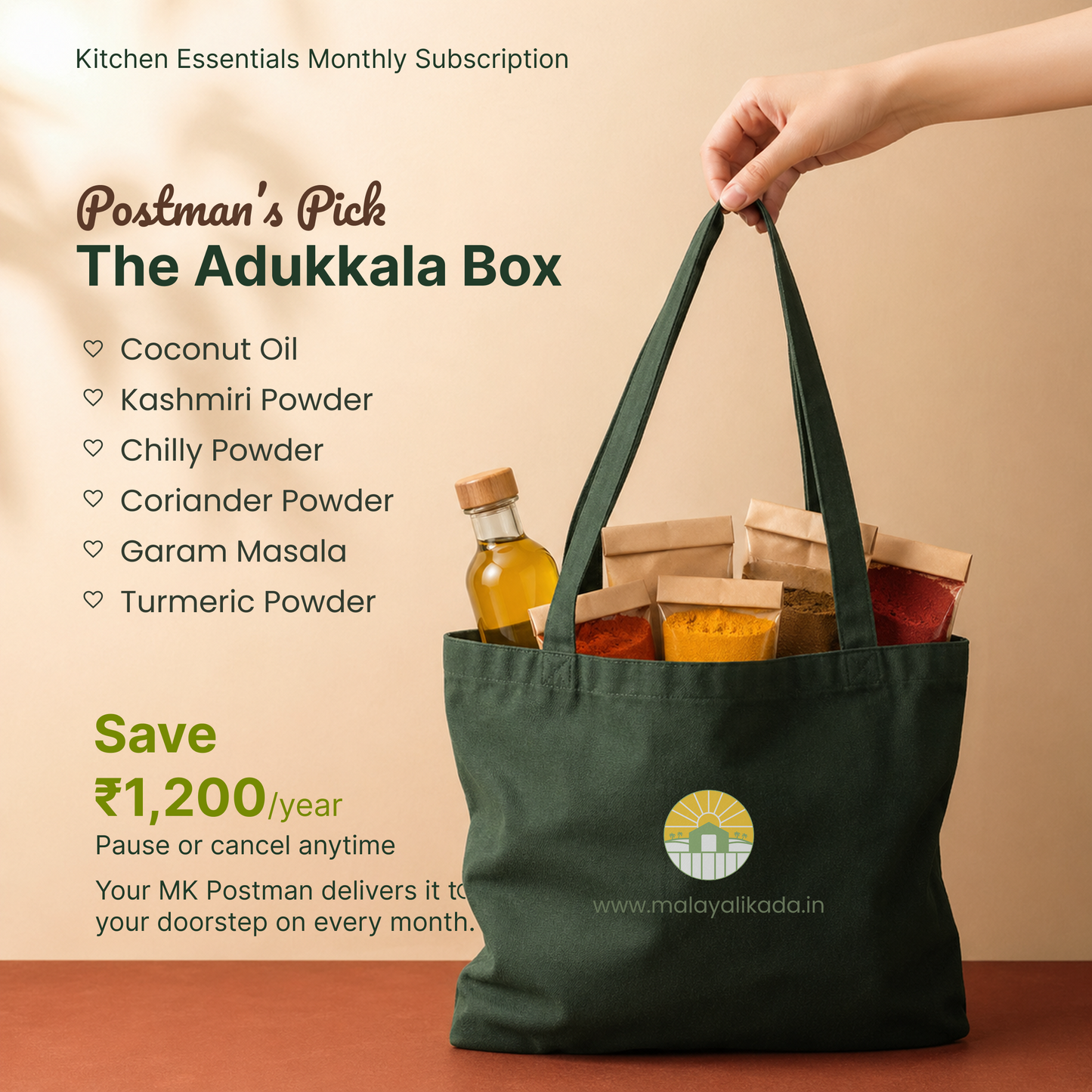 Postman's Pick: The Adukkala Box (Kitchen Essentials Monthly Subscription)